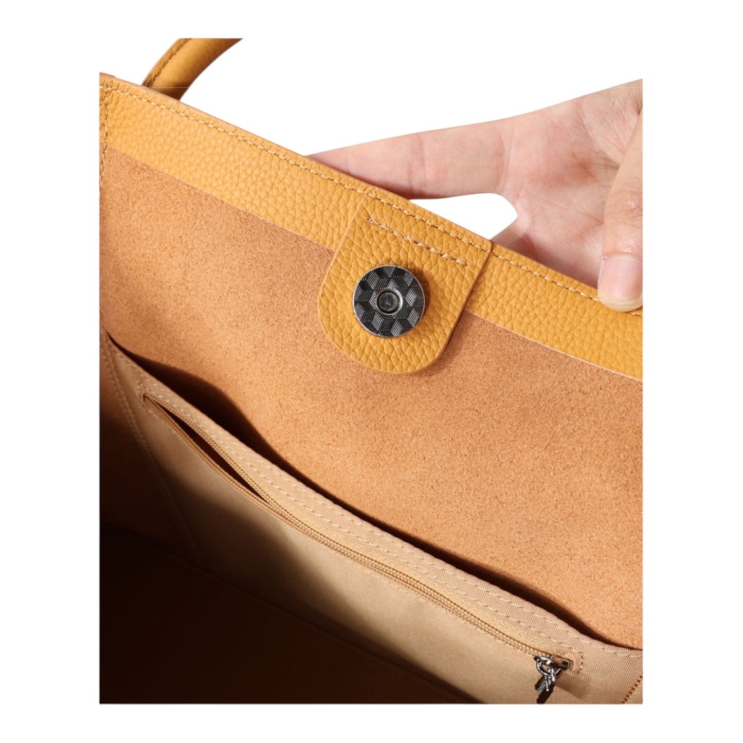 Premium Togo Leather Tote Bag – Large Capacity Shoulder Bag for Women, Soft Cowhide Handbag