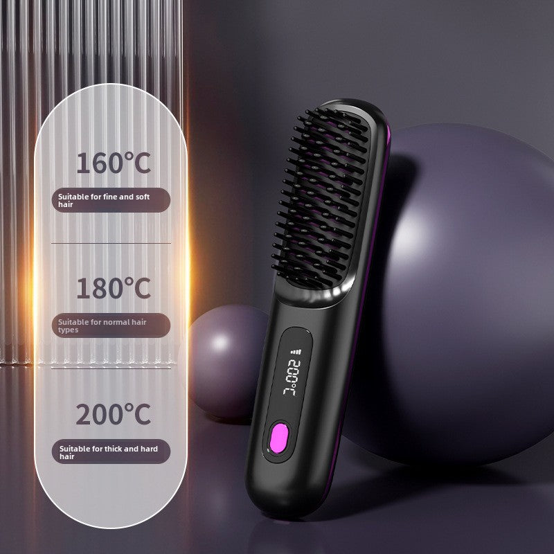 Ceramic Hair Straightening Comb with LCD Display