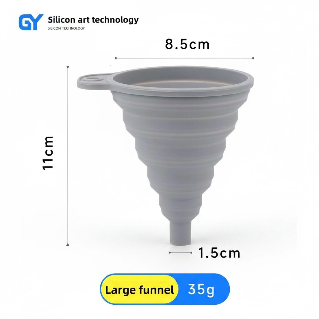 Collapsible Silicone Funnel – Food-Grade, Space-Saving, Great Value