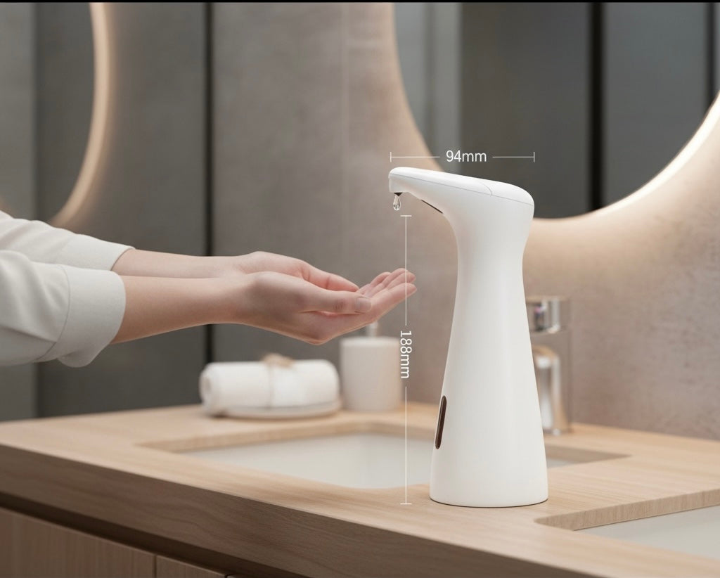 Automatic Soap Dispenser 200ml – Touch-Free Stainless Steel, Battery Powered | Modern Goods Living