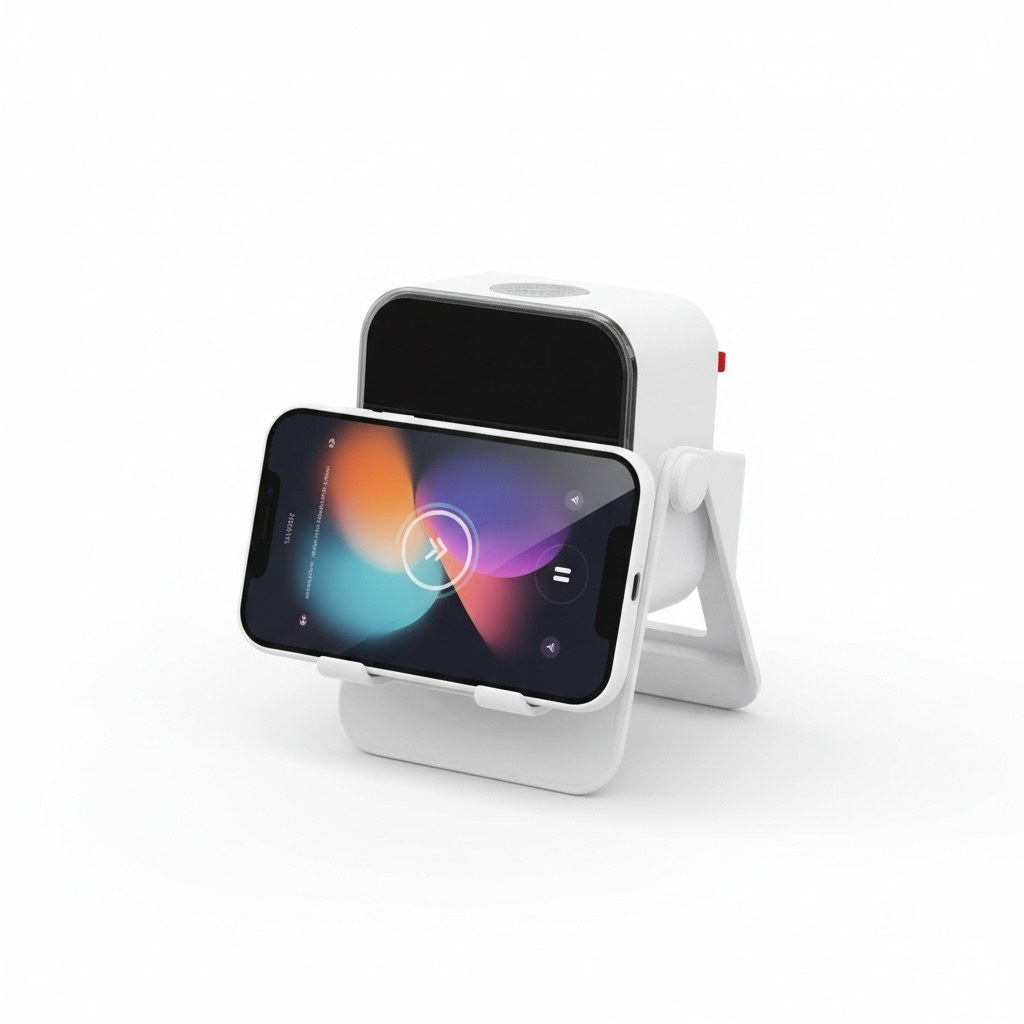 3‑in‑1 Wireless Charging Speaker Stand | Phone Dock with Bluetooth Audio