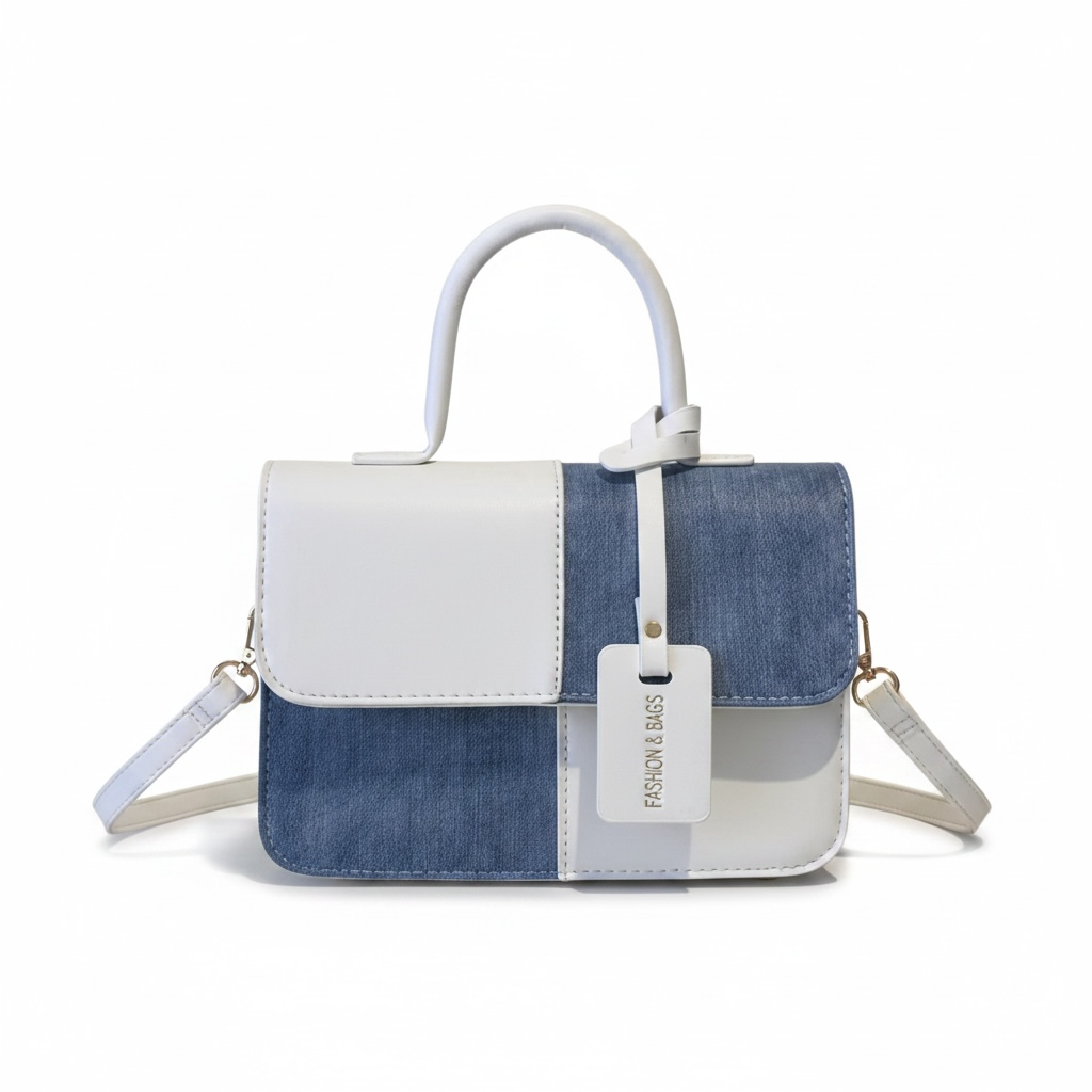 Two-Tone Leather Crossbody