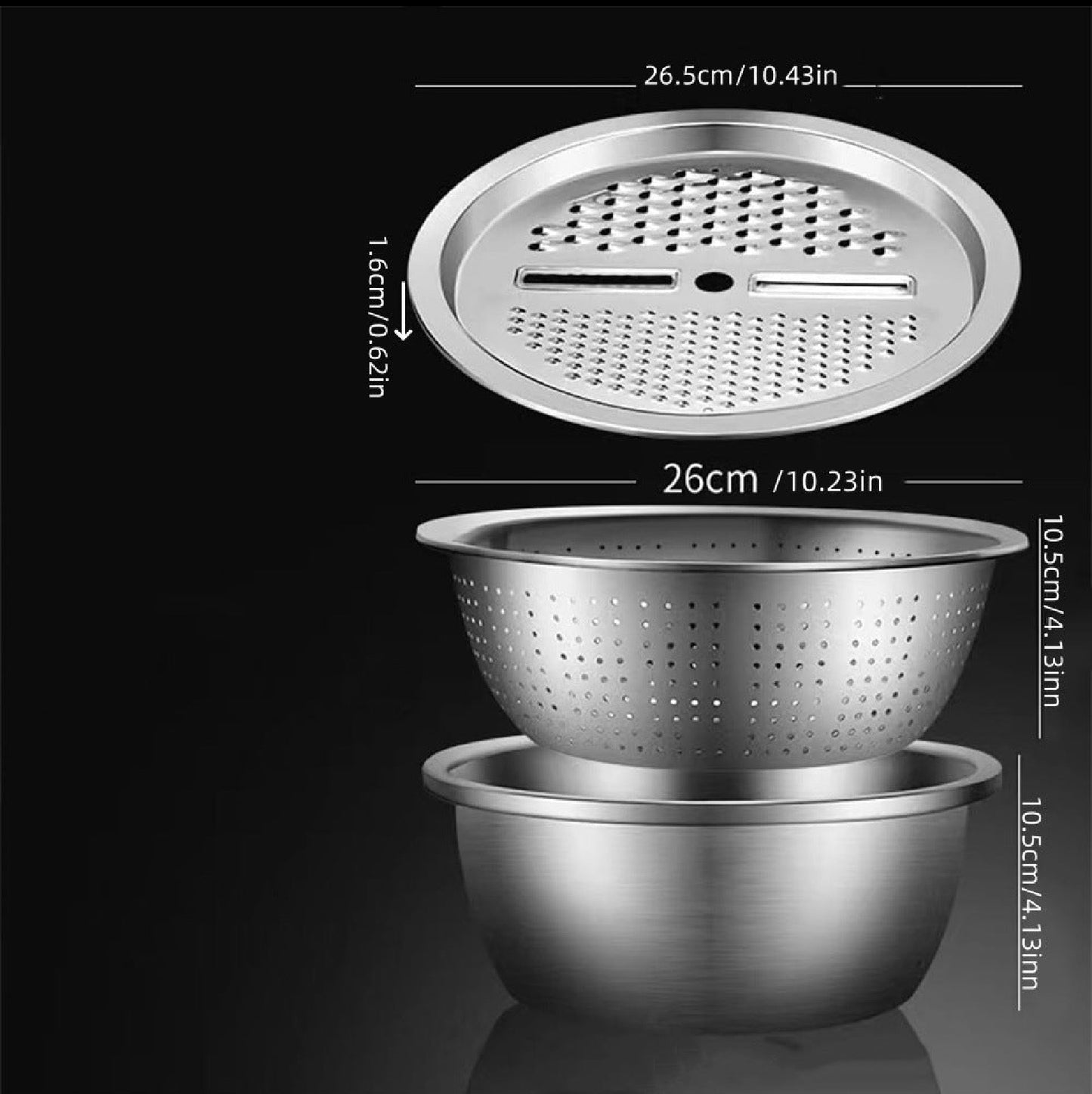 Grater & Strainer Basin – 26cm