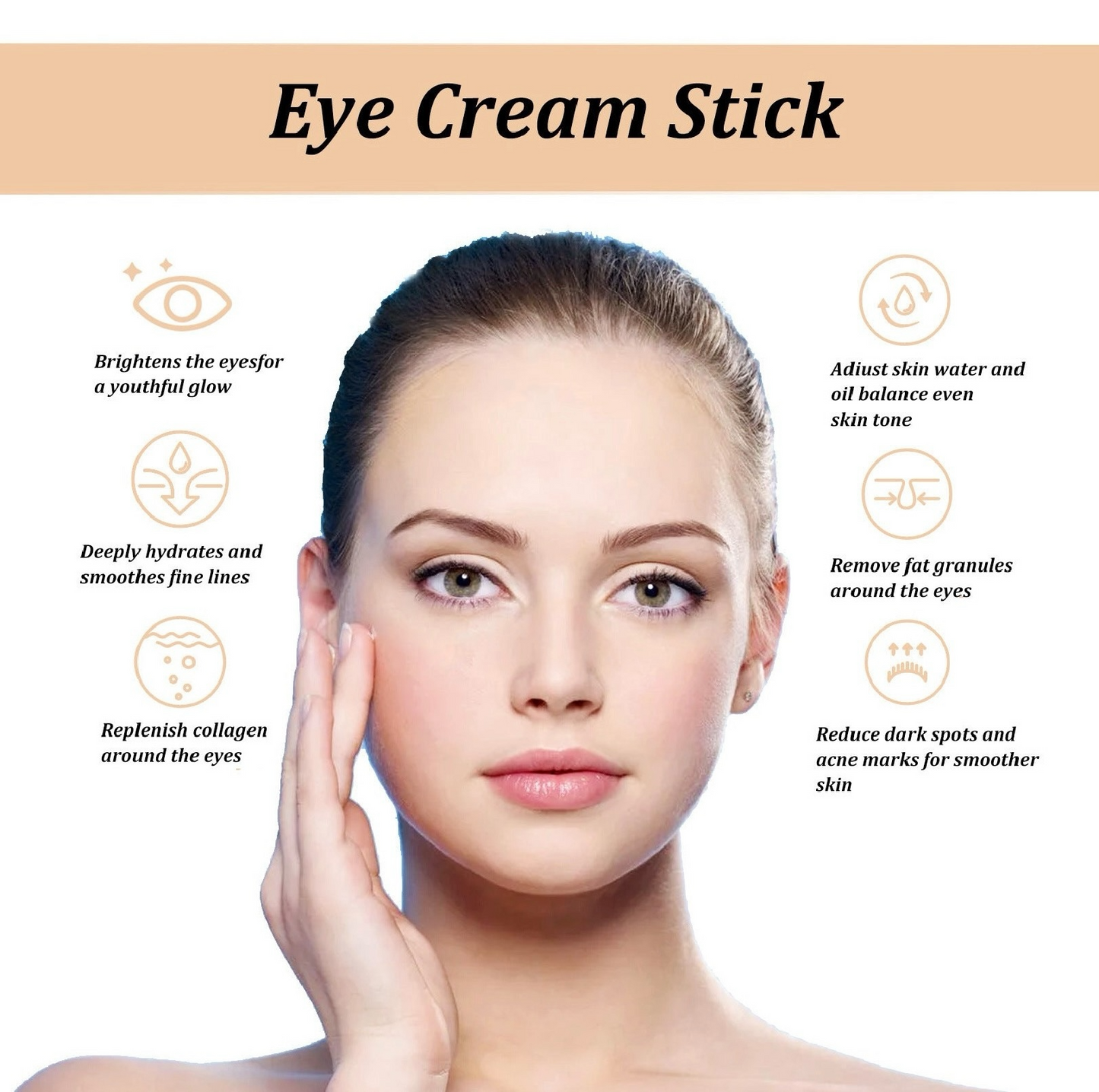 Hydrating Snail Eye Cream Stick for Dark Circles – 3g