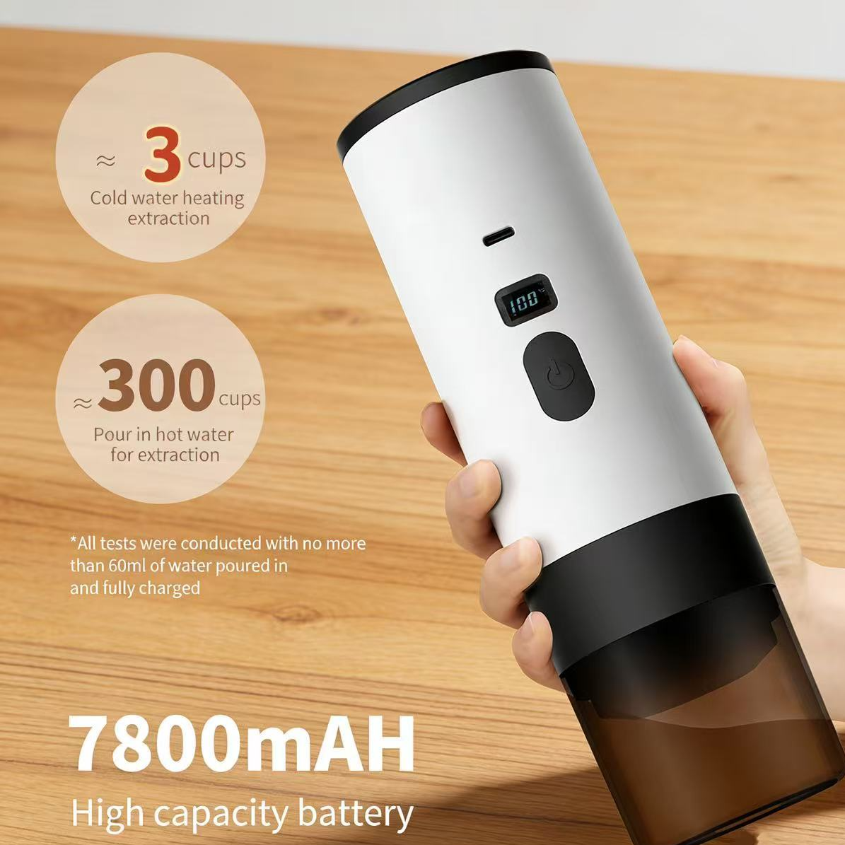 Portable Automatic Espresso Maker – Hot & Cold Brew Travel Coffee Machine