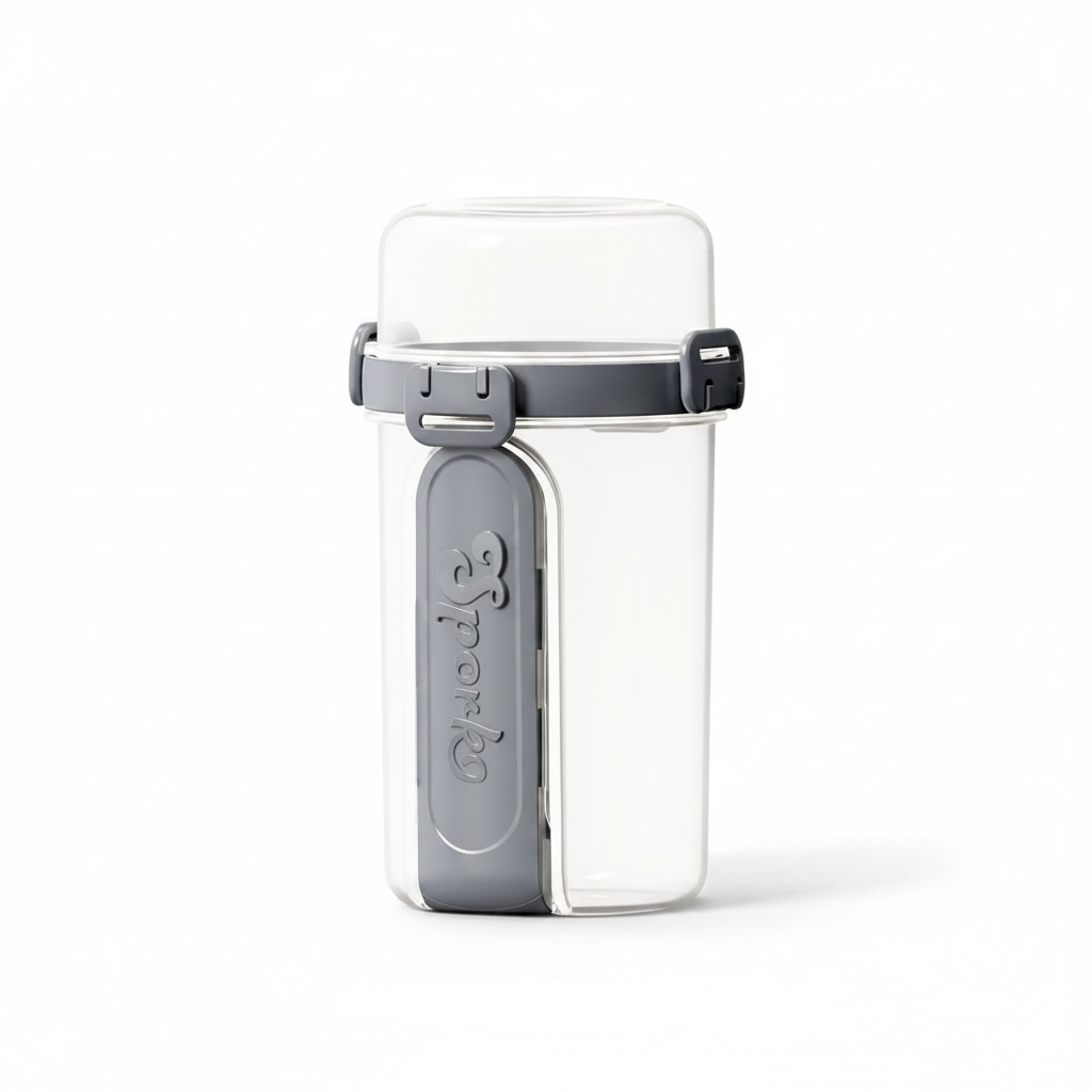 Double-Layer Leak-Proof Salad Box with Fork | 500ml