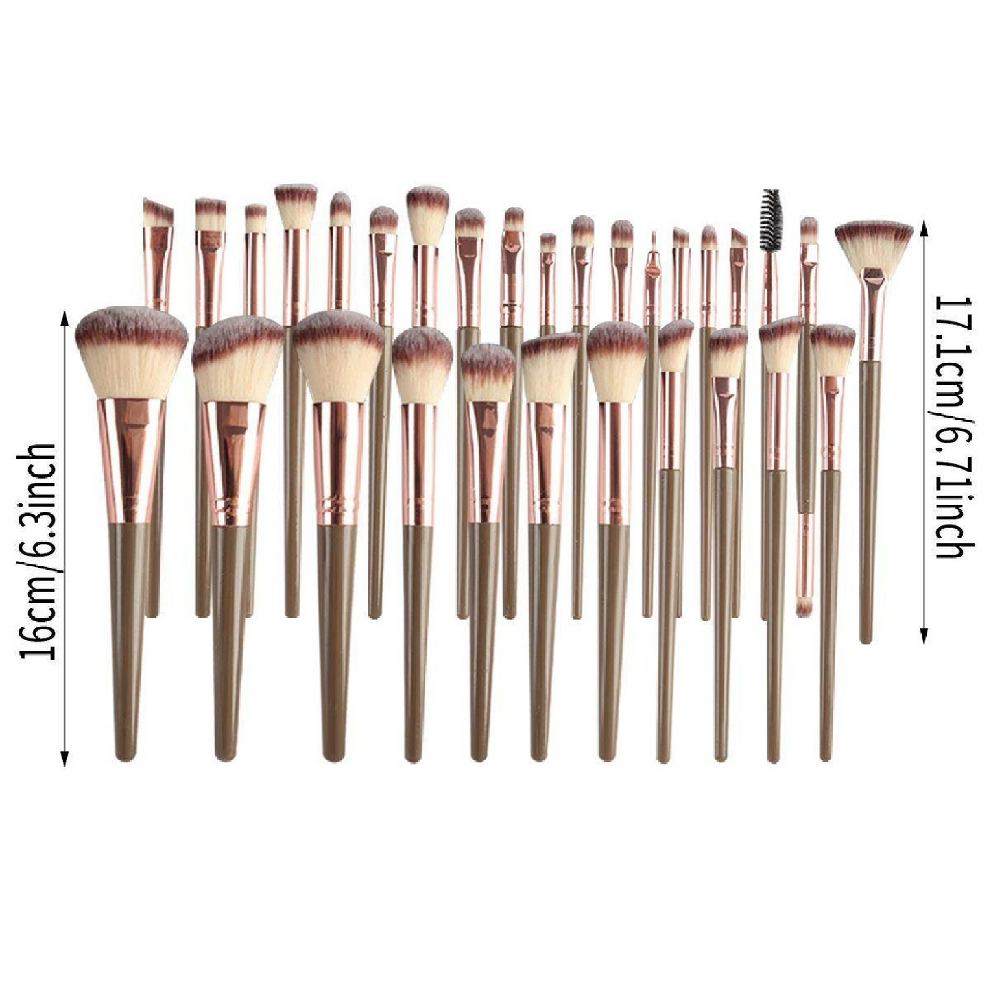 67-Piece Professional Makeup Brush & Puff Set – 30 Brushes, 37 Sponges with Cosmetic Bag & Brush Roll