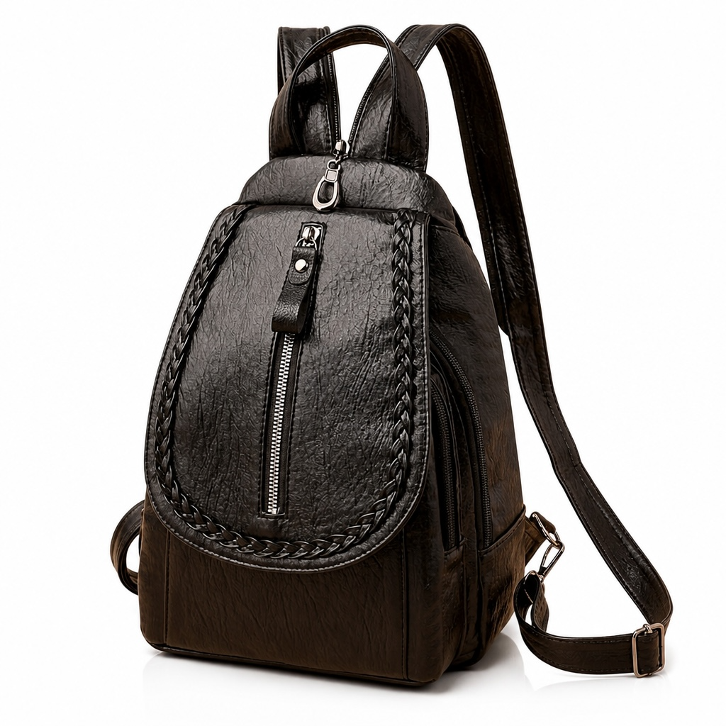 Retro Waterproof Backpack – Vintage Light Luxury Bag