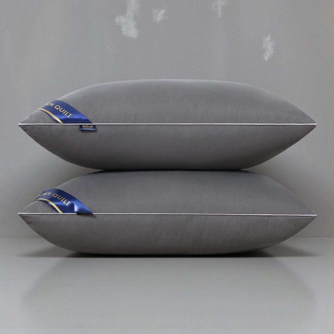 Cross-section view of ergonomic pillow core and filling