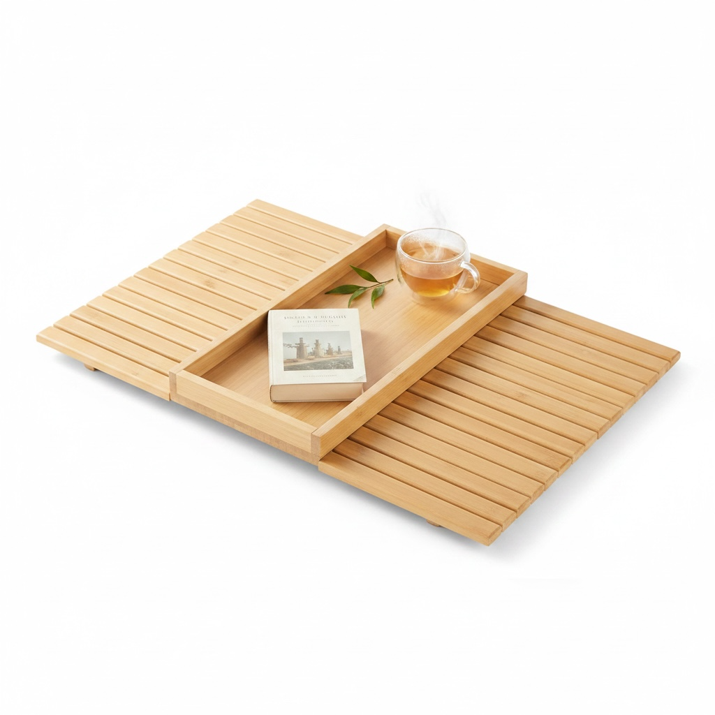 Foldable Wooden Sofa Tray – Space-Saving Armrest Table for Drinks & Snacks