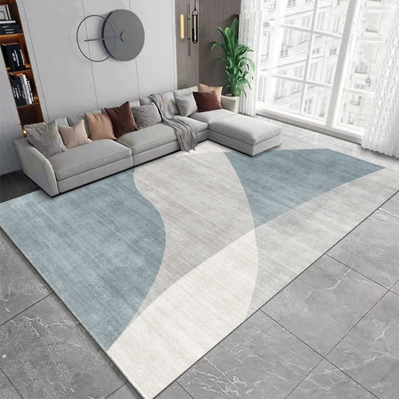Modern Geometric Washable Rug – Stain-Resistant Polyester Area Rug