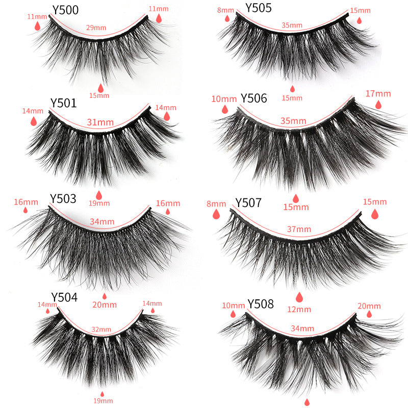 Natural Look 3D Mink Lashes – 10 Pair Reusable Set for Everyday Nude Makeup