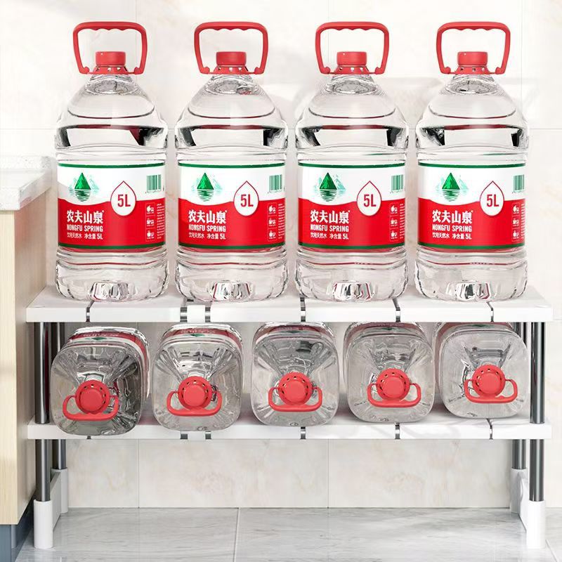 Extendable Stainless Steel Under-Sink Storage Rack – Adjustable Single/Double Layer Organizer