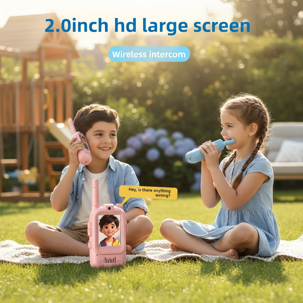 Kids Video Walkie Talkies – USB Rechargeable, Ages 4–6