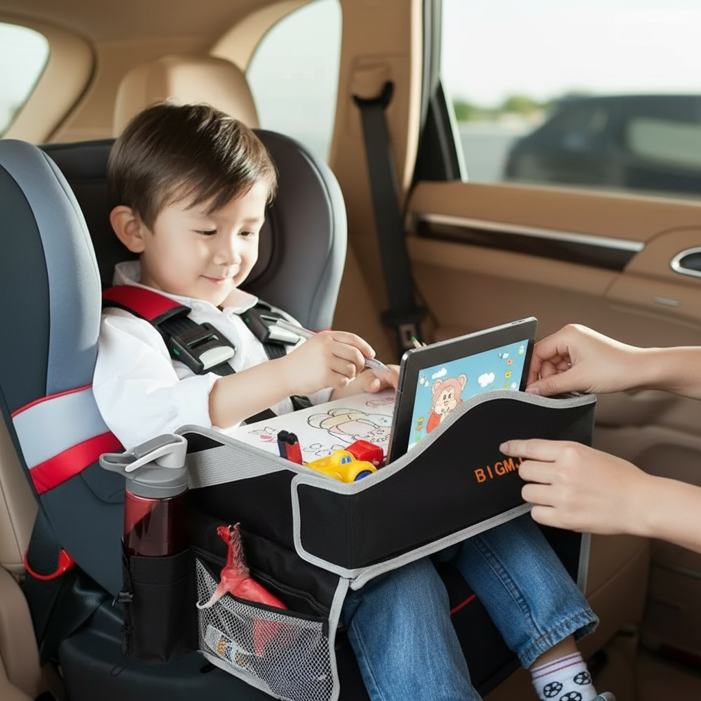 360° Rotating Kids Car Travel Tray & Seat Organizer | Modern Goods Living