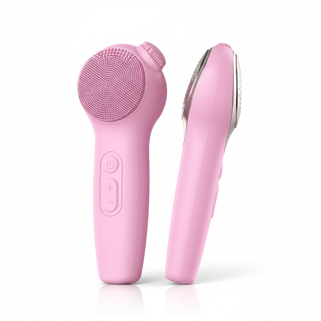 Red Light Silicone Facial Cleanser F528 – Ultrasonic Vibration & Heat Therapy
