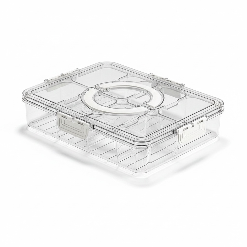 8-Grid Multi-Compartment Food Storage Container | BPA-Free Organizer