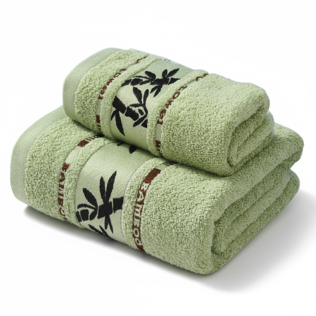 Bamboo Fiber Towel – Soft Absorbent Bamboo-Cotton Blend Hand & Face Towel