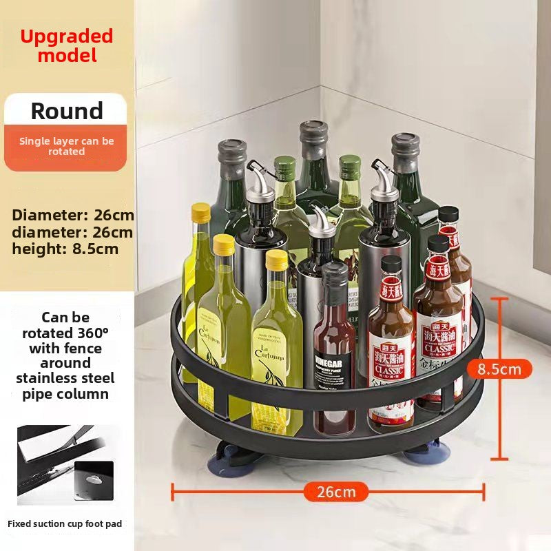 360° Rotating Seasoning Rack – Space-Saving Spice Organizer, Single/Double/Three-Layer