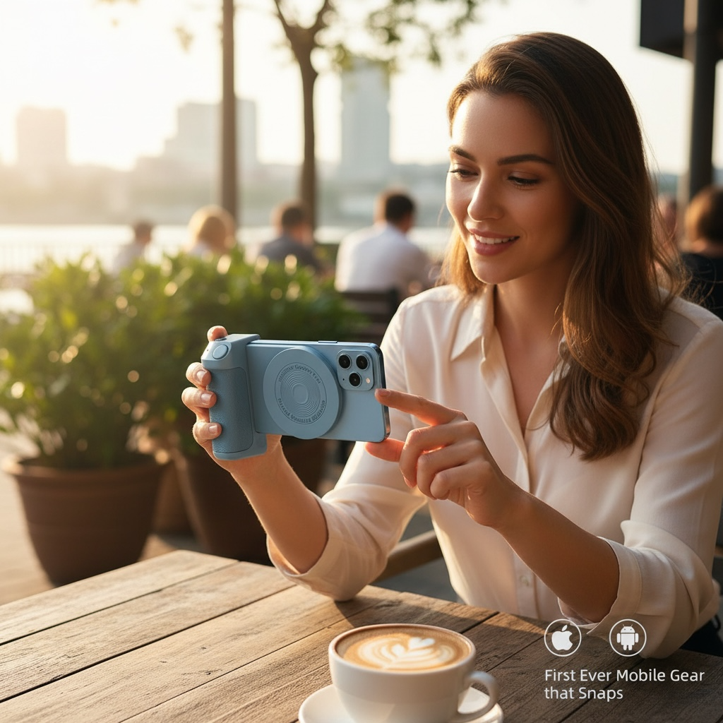 Magnetic Wireless Camera Grip & Phone Stand