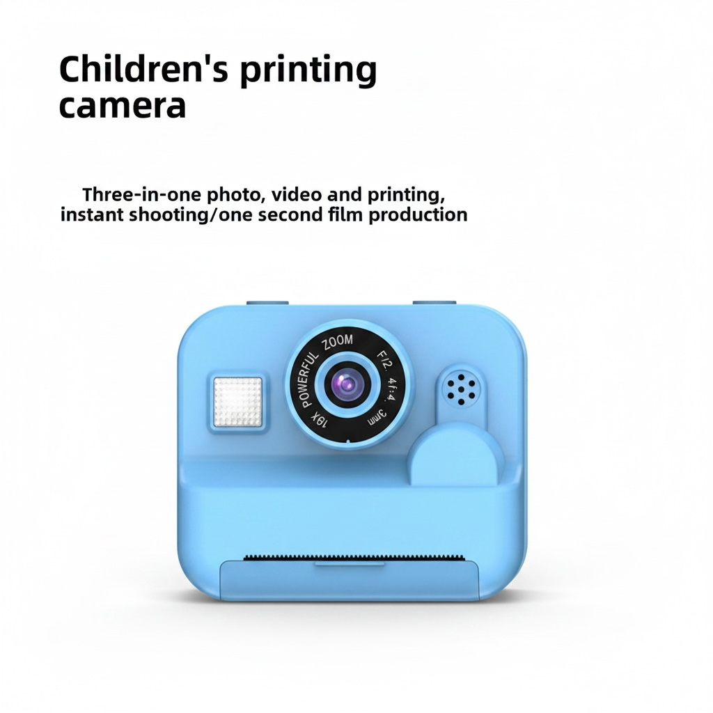Instant Print Kids Camera with Games & Dual Lens