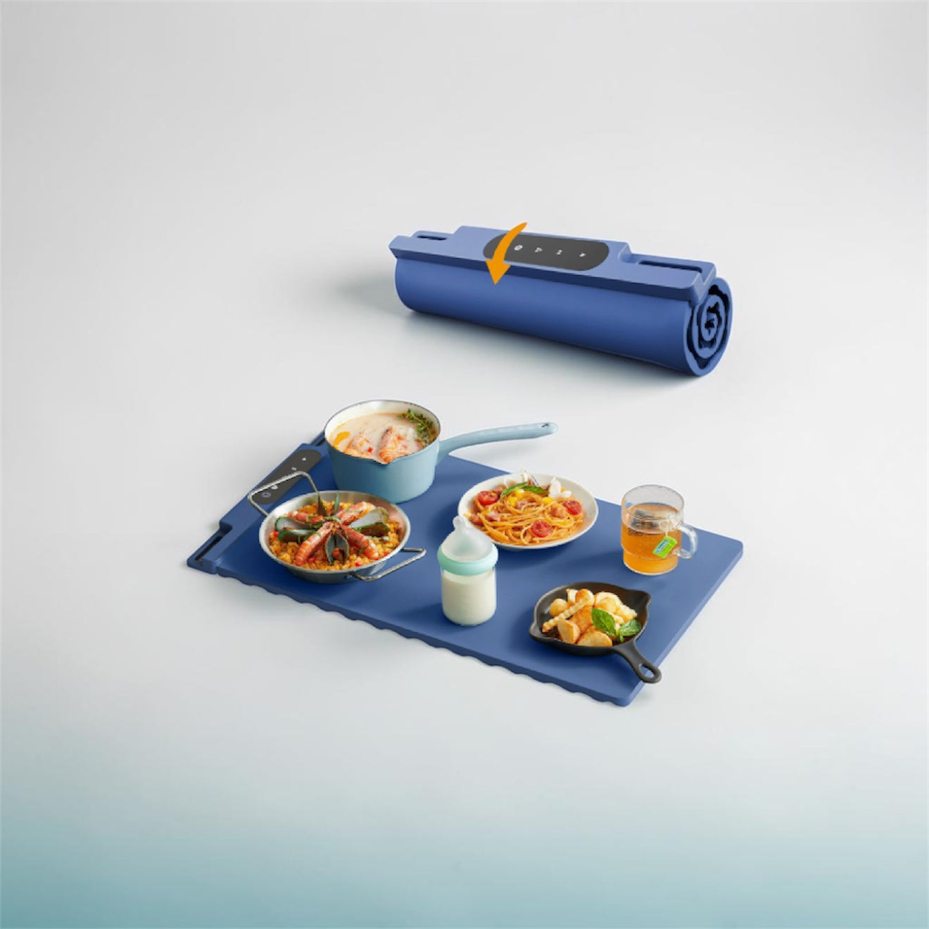 Rapid Heating Food Warming Plate – Foldable, Portable, 10s Heat-Up