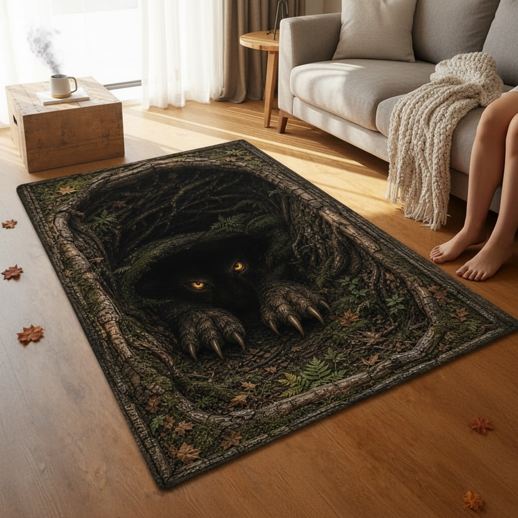 Halloween Horror Area Rug – Soft Non-Slip Crystal Velvet Carpet, Multiple Sizes & Patterns