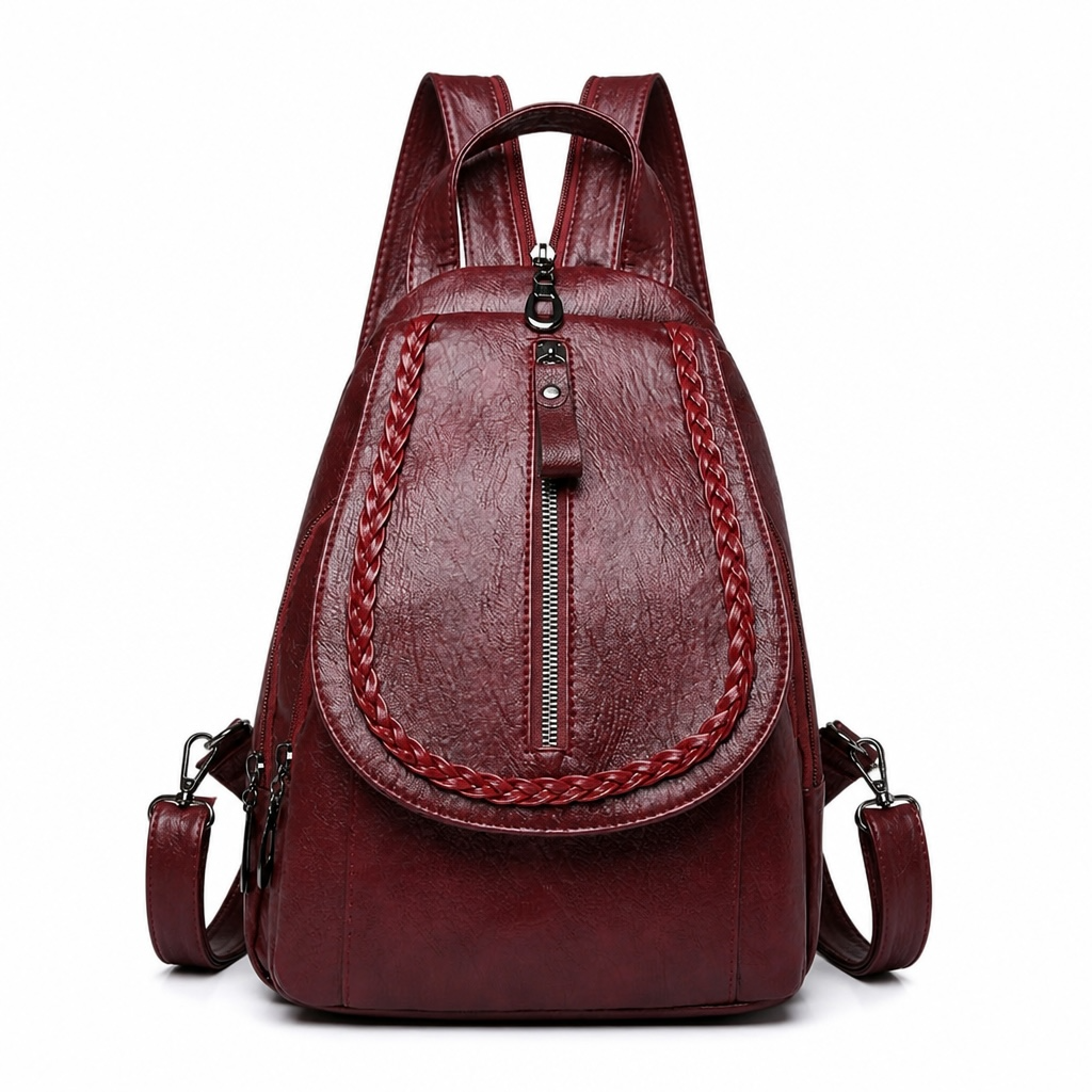 Retro Waterproof Backpack – Vintage Light Luxury Bag