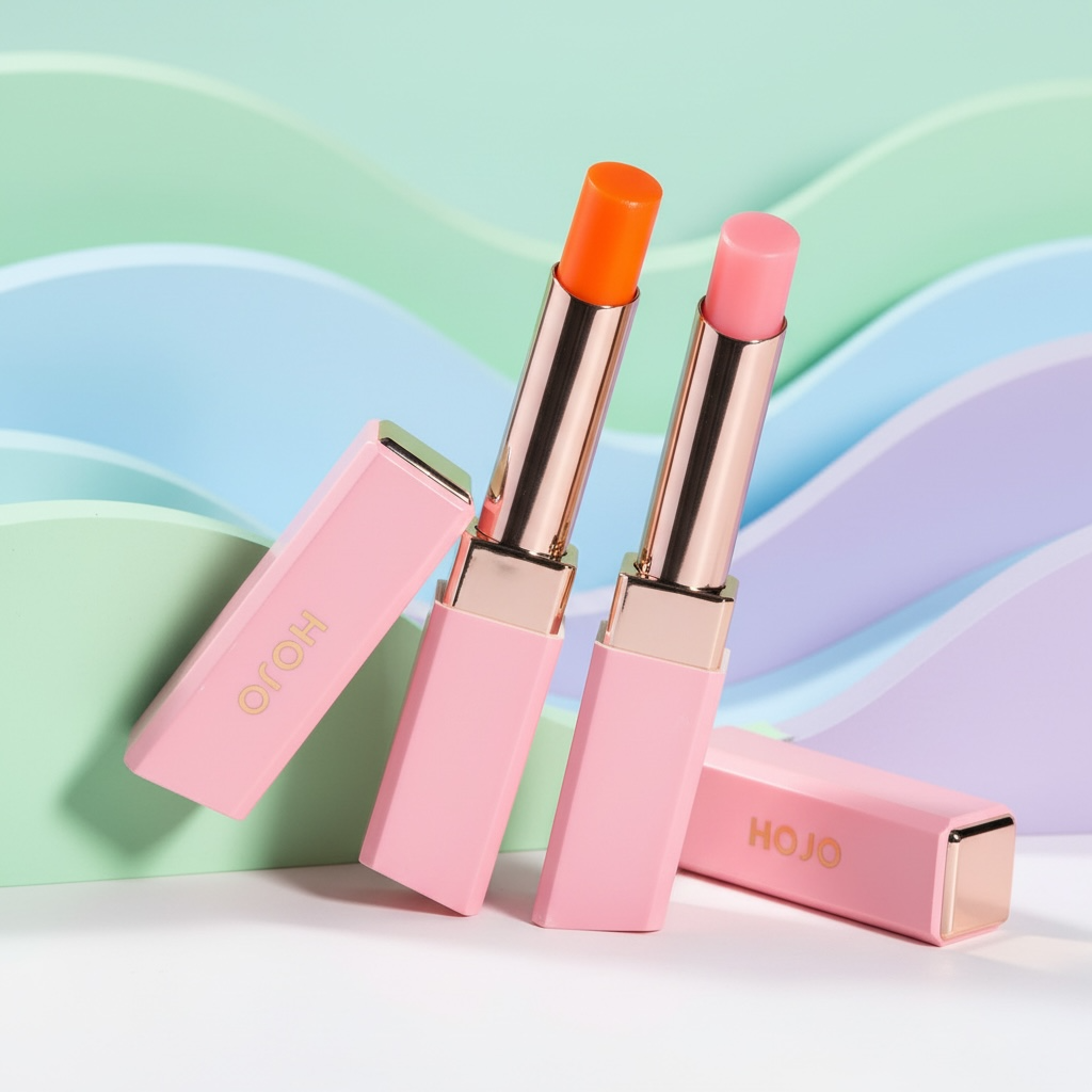 Color-Changing Plumping Lip Balm – Hydrating Non-Stick Tint in Classic Pink & Flirting Orange
