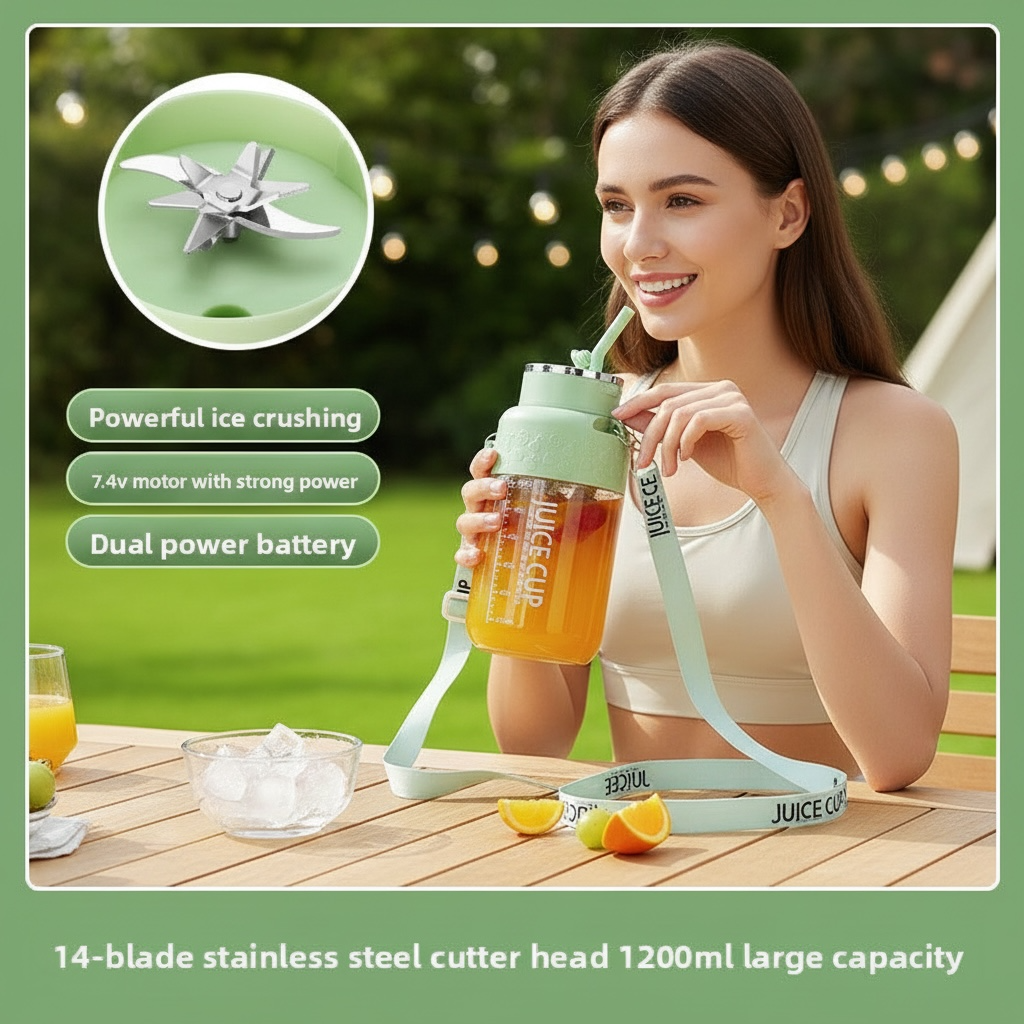 Portable High-Speed Juicer Cup 800ml – Rechargeable Blender