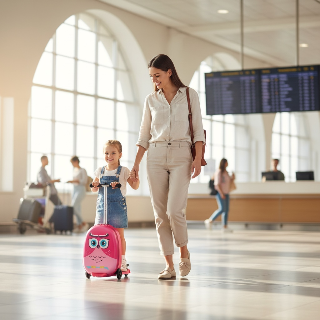 Kids Ride-On Luggage – Durable Scooter Suitcase