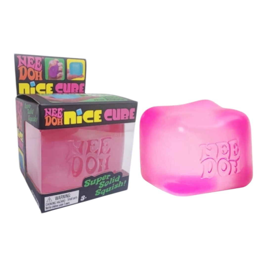 NeeDoh Stress Relief Cube Fidget Toy – Soft TPR Squeeze Cube