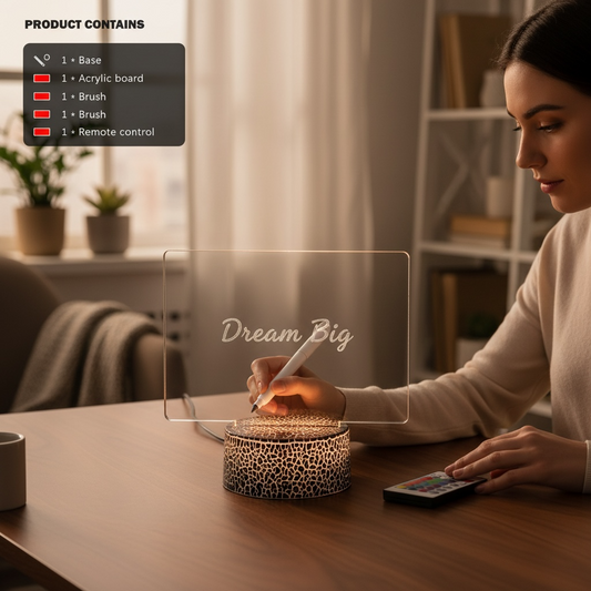 3D LED Night Light – 16‑Color Changing Lamp with Remote | Modern Goods Living