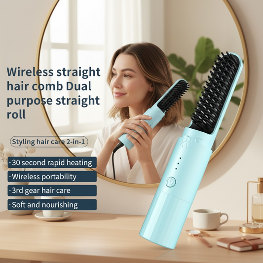 Ceramic Hair Styling Iron – 2-in-1 Straightener & Curler