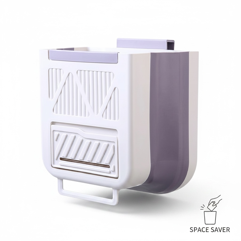 Wall Mounted Hanging Trash Can 10L – Space Saving Kitchen & Bathroom Waste Bin”