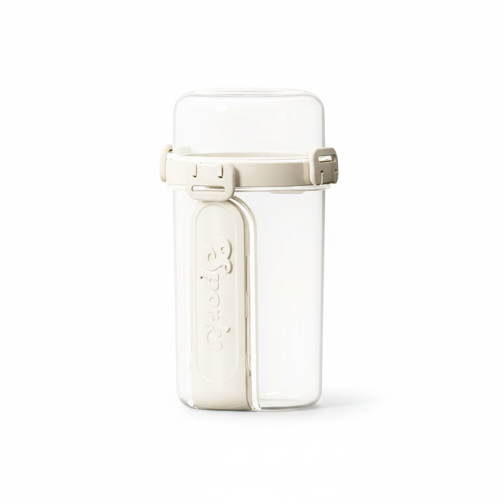 Double-Layer Leak-Proof Salad Box with Fork | 500ml