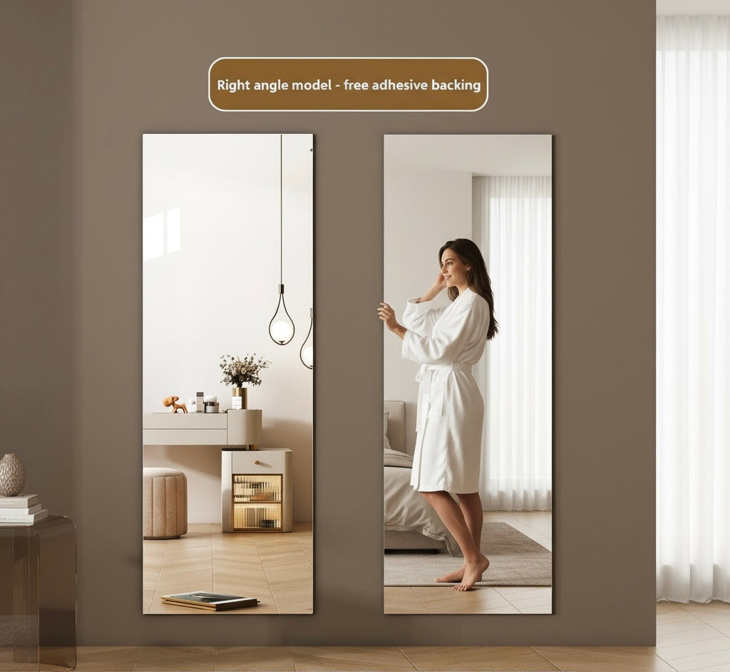 Self-Adhesive Acrylic Wall Mirror – No-Drill, HD Reflection