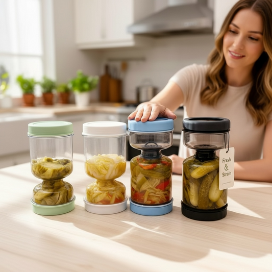 Two-part Glass Pickle Jar