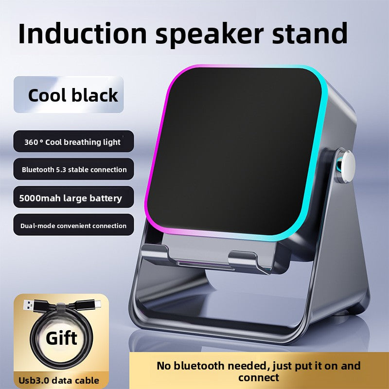 3‑in‑1 Wireless Charging Speaker Stand | Phone Dock with Bluetooth Audio