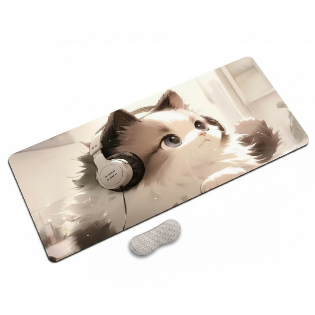 Cute Diatomaceous Mouse Pad – Non‑Slip, Washable Kitten Design