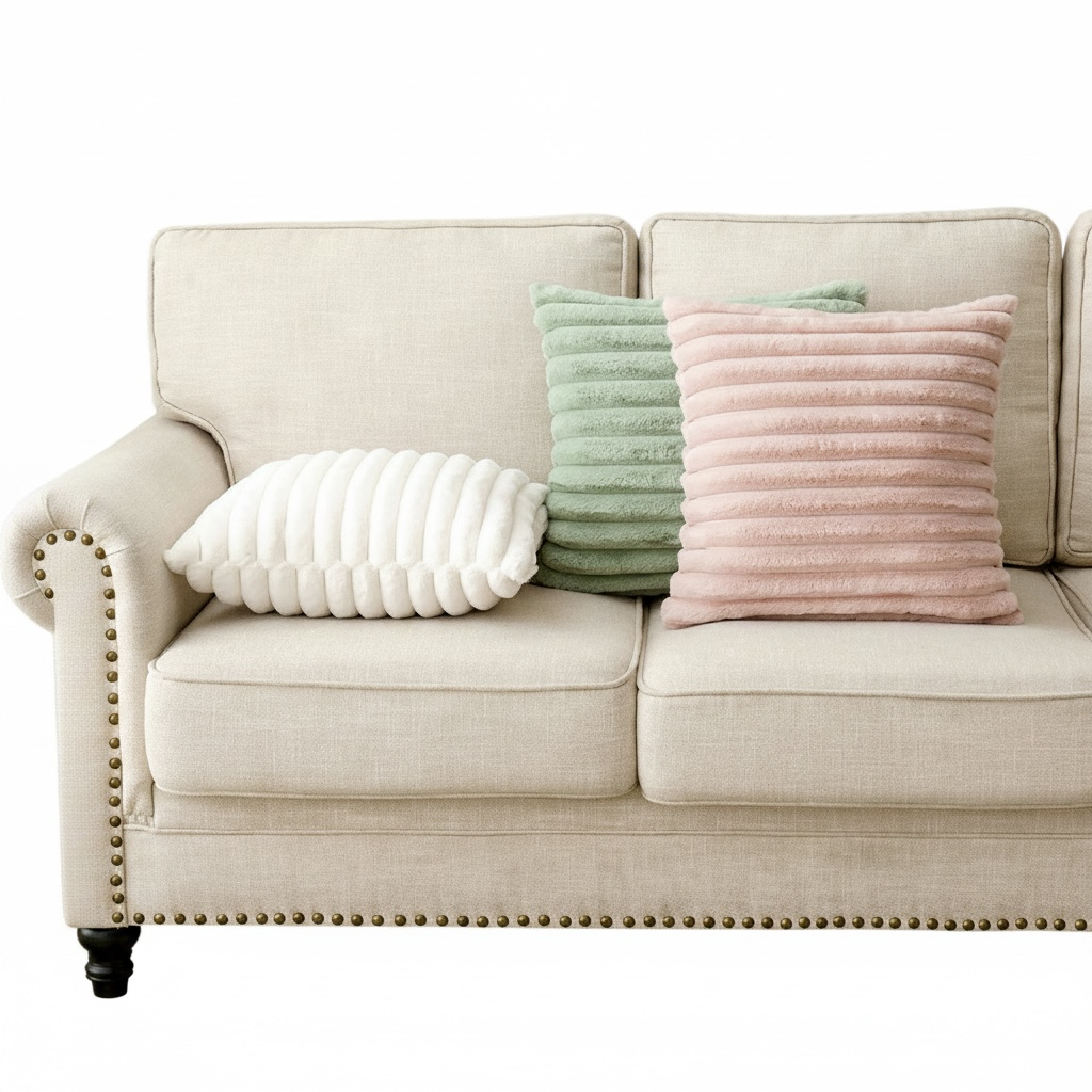 Modern Stripe Cushion Cover – Decorative Throw Pillow Case in Multiple Colors (30×50 cm & 45×45 cm)