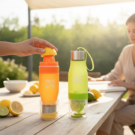 Fruit Juicer Bottle – 650ml Lemon Citrus Infuser Water Bottle