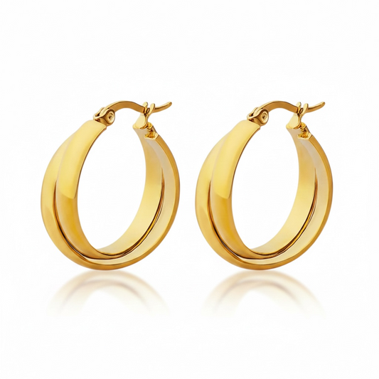 18K Gold-Plated Titanium Steel Earrings