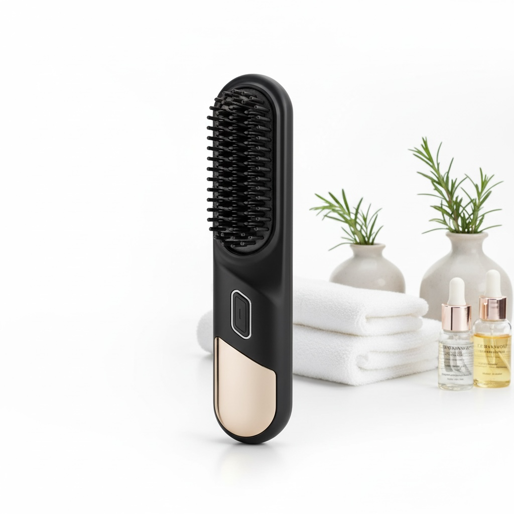 Ceramic Hair Straightening Comb with LCD Display