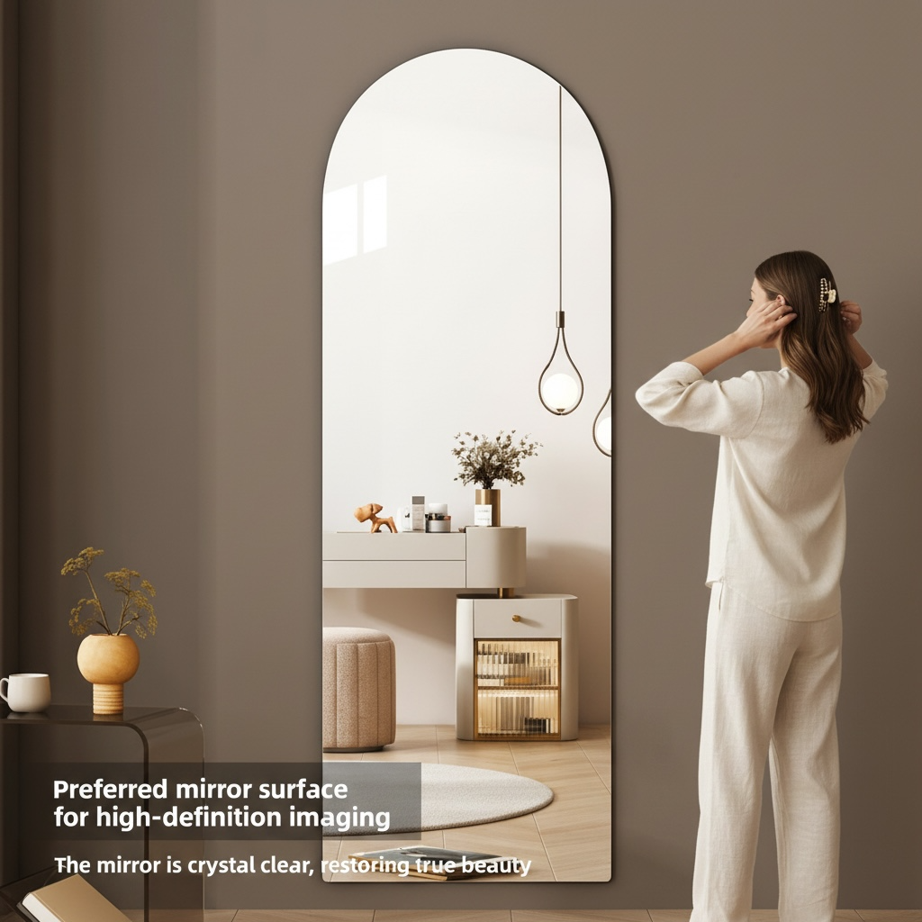 Self-Adhesive Acrylic Wall Mirror – No-Drill, HD Reflection