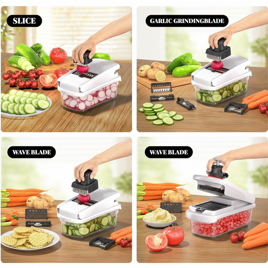 15‑in‑1 Vegetable Cutter & Slicer with Stainless Steel Blades | Modern Goods Living
