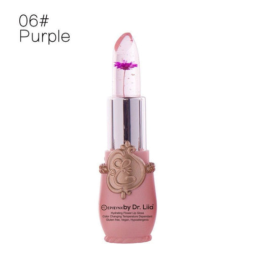 Bloom & Glow: Color-Changing Crystal Flower Jelly Lipstick
