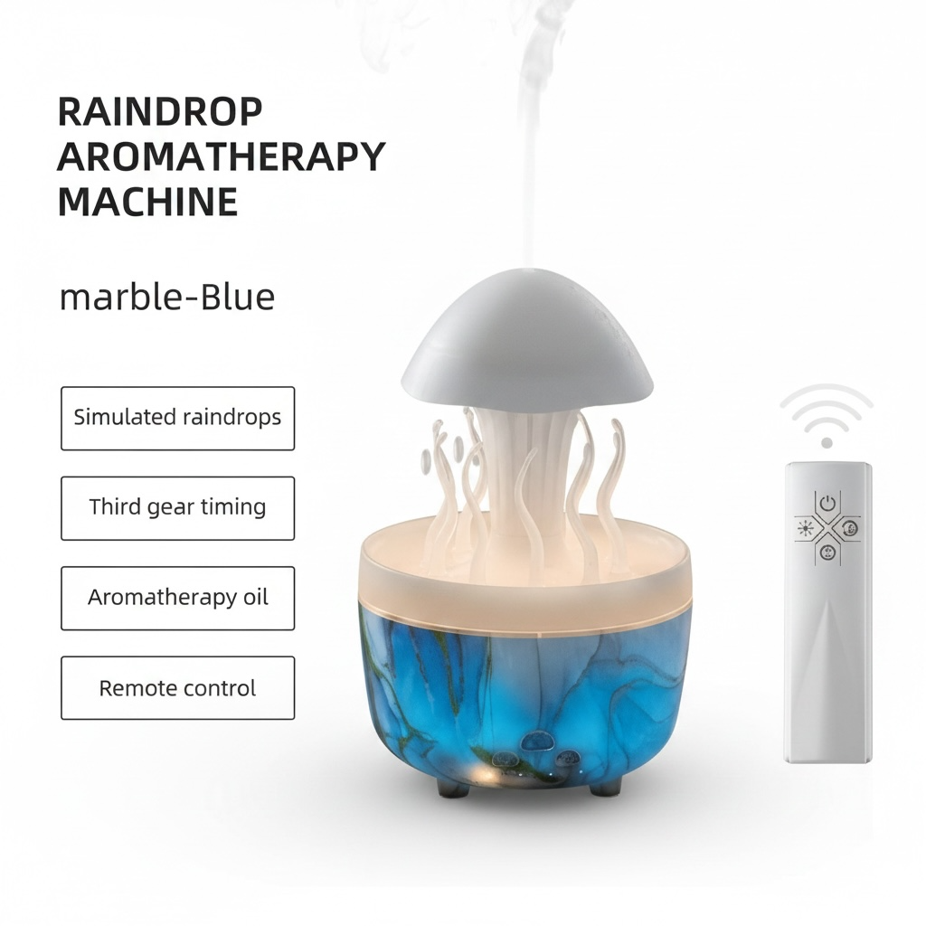 Aromatherapy Ultrasonic Humidifier – Remote, Color LED Lights