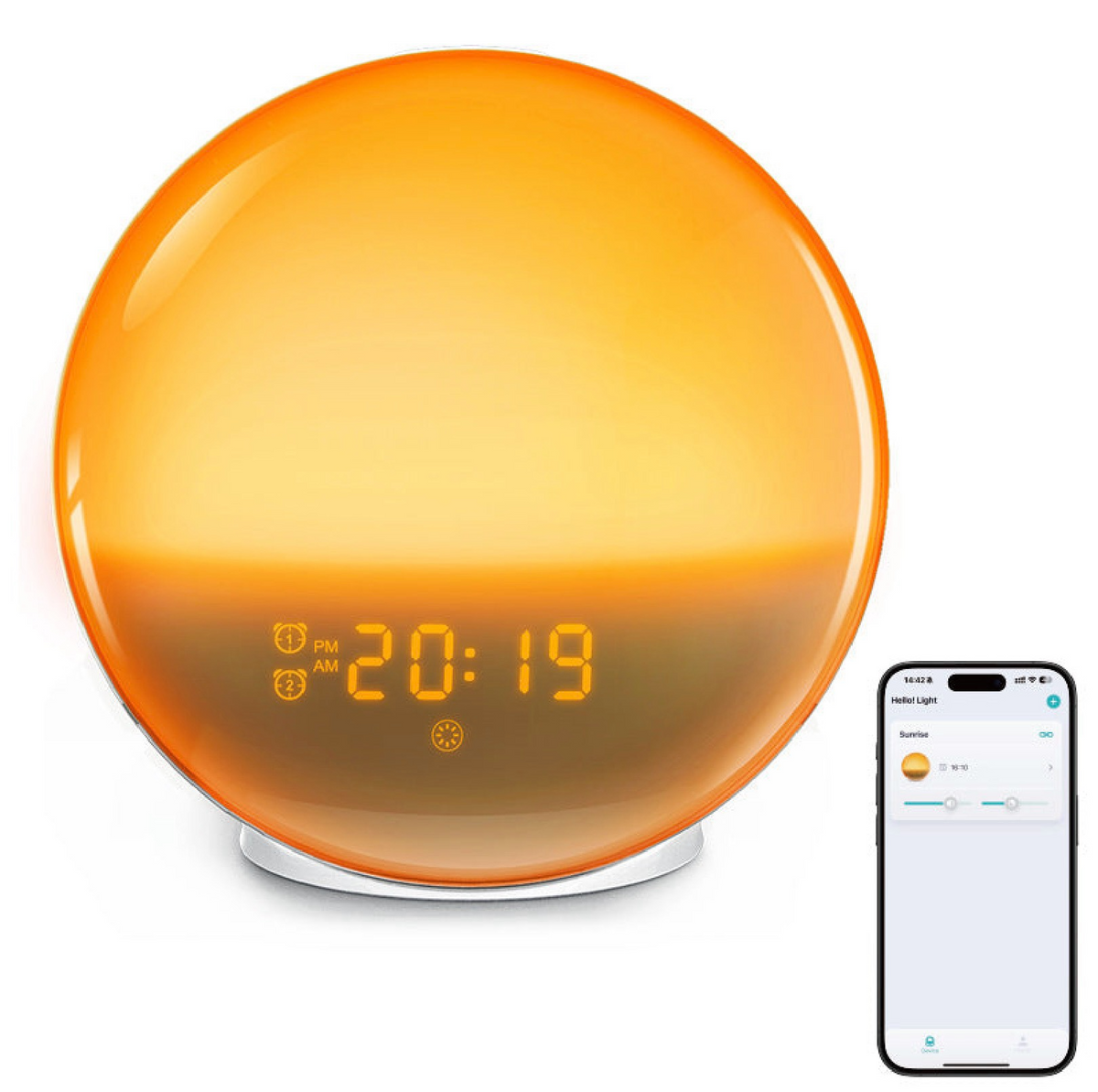 Smart Sunrise Alarm Clock with App Control