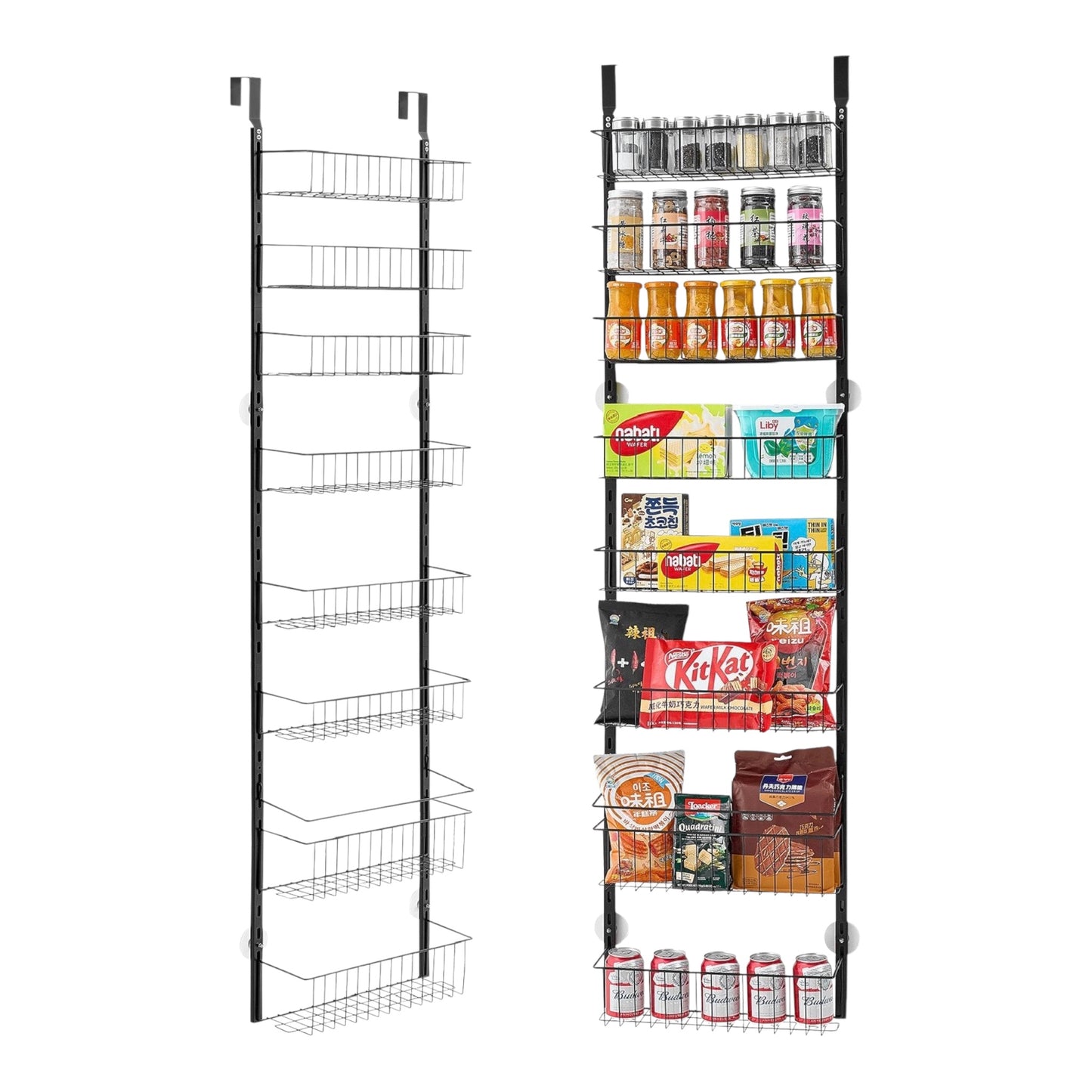 Over-the-Door Pantry Organizer Rack – Adjustable Heavy-Duty Spice & Storage Shelf
